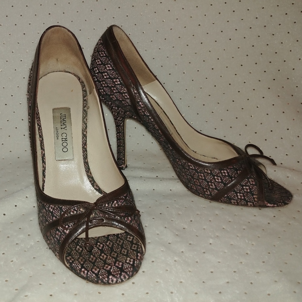 Open toed Jimmy Choo heels
